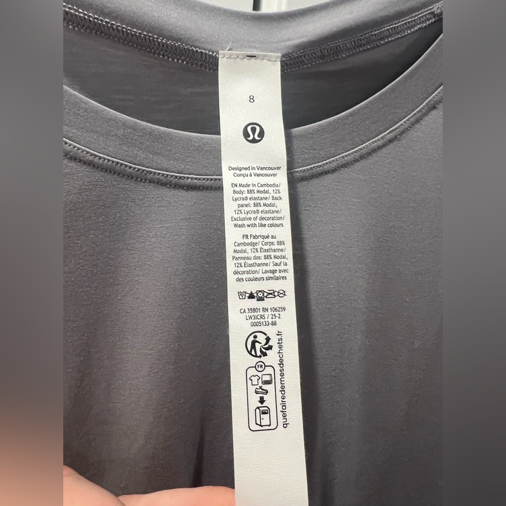 Lululemon Modal Relaxed-Fit Lounge Long-Sleeve Shirt Jade Grey - Picture 4 of 5